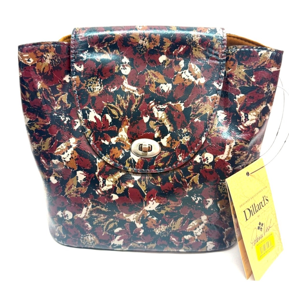 Patricia Nash Scarlet Bloom Bellissimi Floral Leather Convertible‎ Backpack NWT